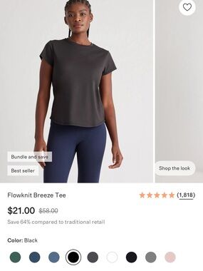 Quince Black Short-Sleeve Crew Tee